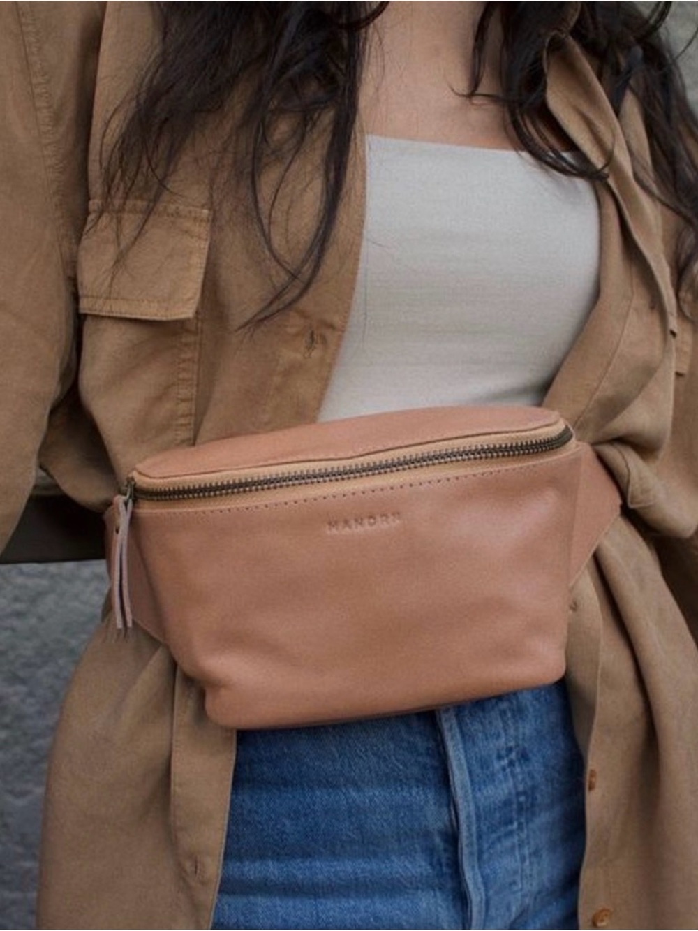 Mandrn Leather Belt Bag - Brand New with Dust Bag